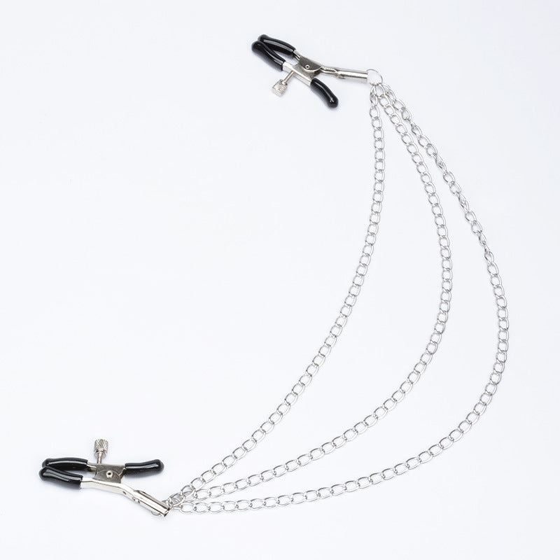 Adjustable Nipple Clamps with Triple Chain - Sexy Bee UK