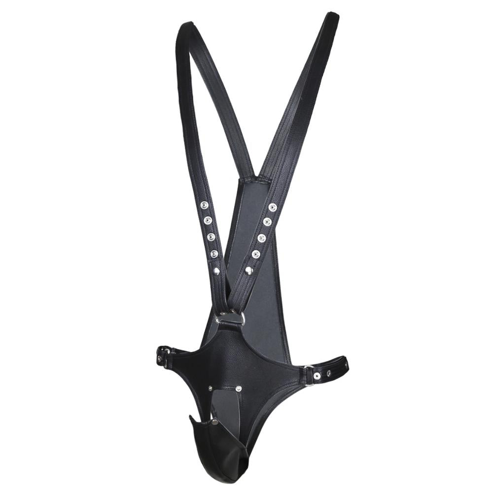 Leather Body Harness with Chastity - Sexy Bee UK