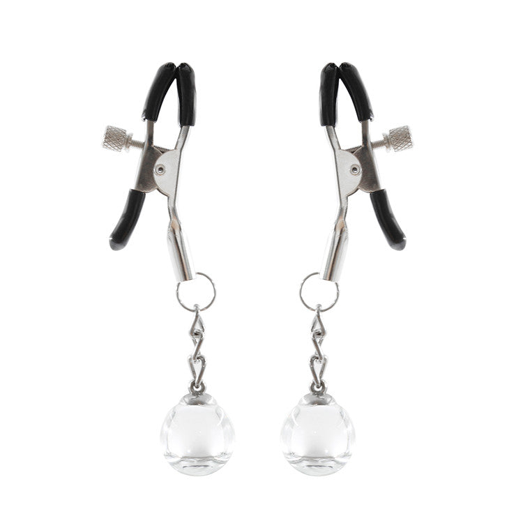 Adjustable Nipple Clamps with Beaded Accessories - Sexy Bee UK