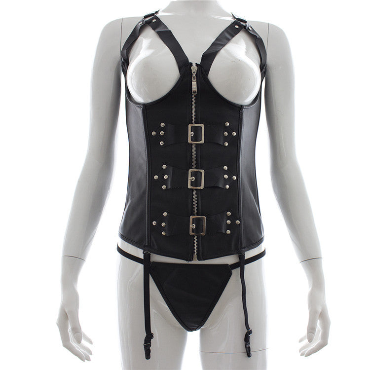 Black Faux Waspie - Sexy Bee UK