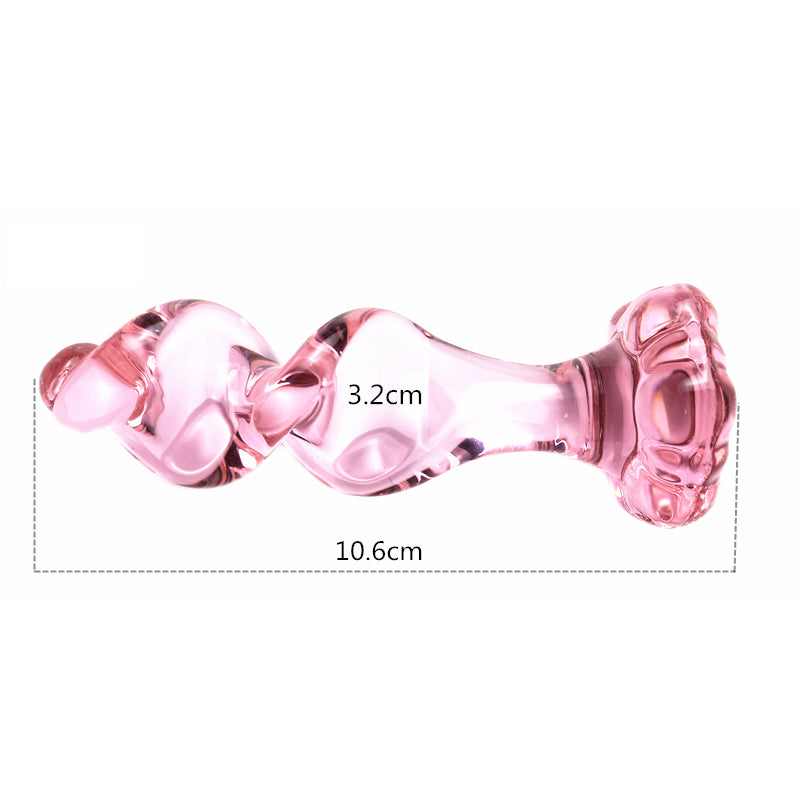 The Flower Twist Glass Butt Plug - Sexy Bee UK