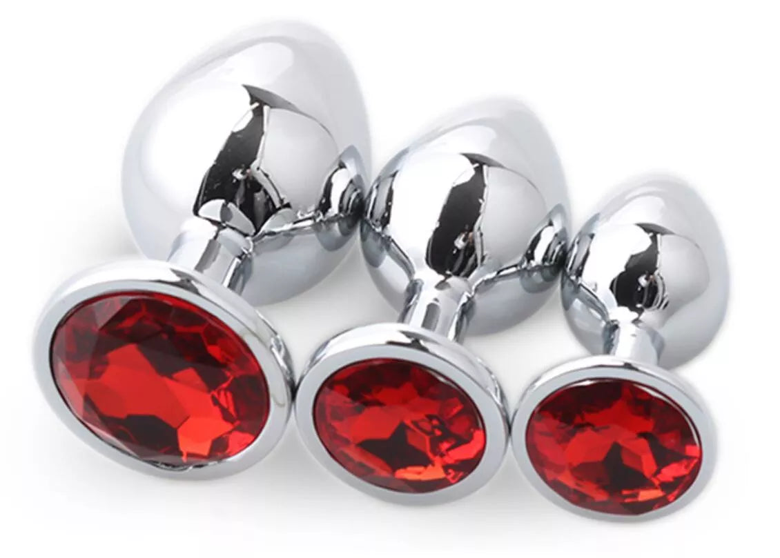 Jewelled Butt Plugs (3 Piece) - Sexy Bee UK