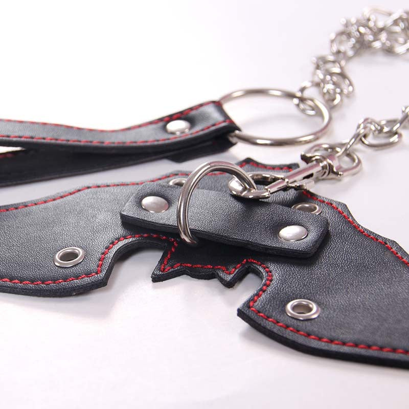 Batman Inspired Bondage Collar and Lead - Sexy Bee UK