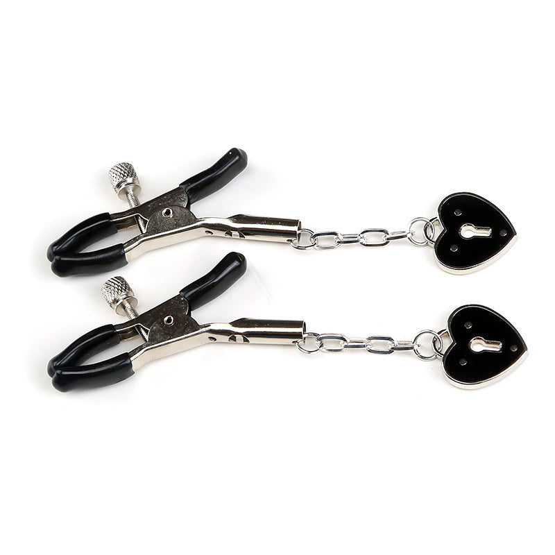Nipple Clamps with a Heart Shaped Lock - Sexy Bee UK
