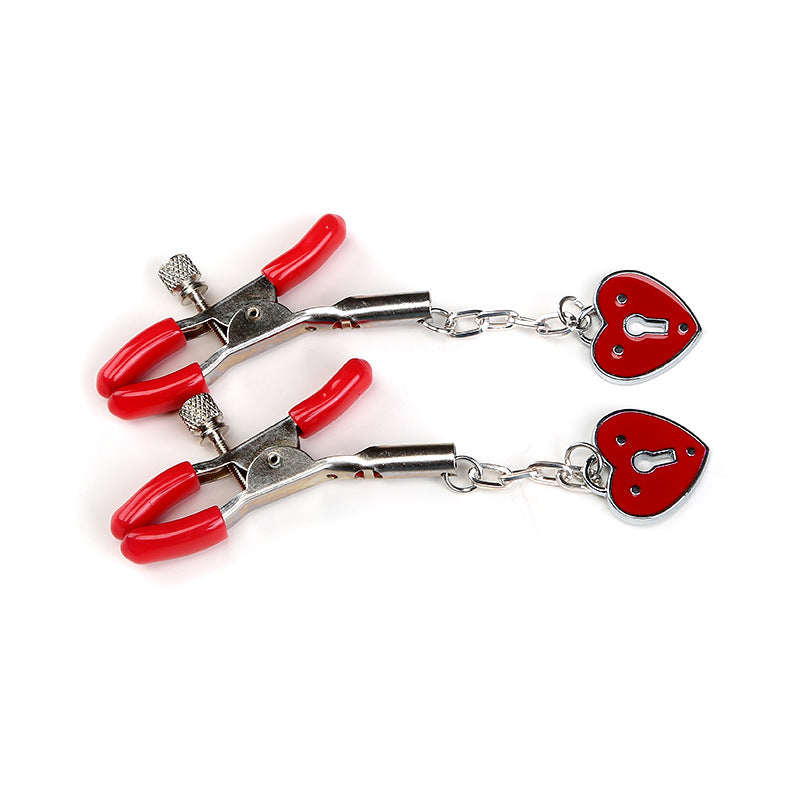 Nipple Clamps with a Heart Shaped Lock - Sexy Bee UK