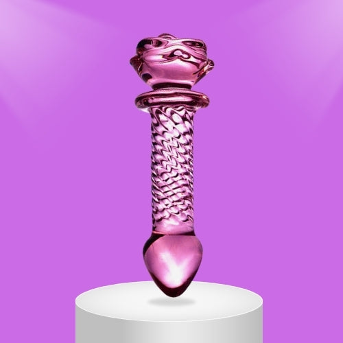 The Flower Twist Glass Dildo