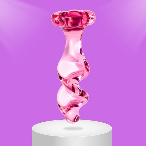 The Flower Twist Glass Butt Plug