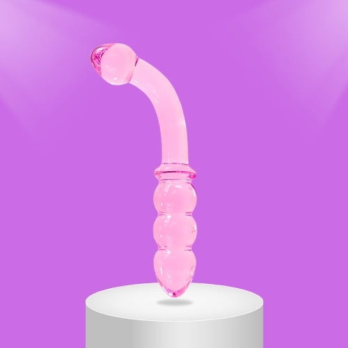 The Pink Curve Glass Dildo