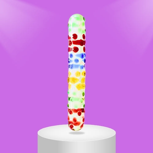 Glacier Rainbow Textured Dildo