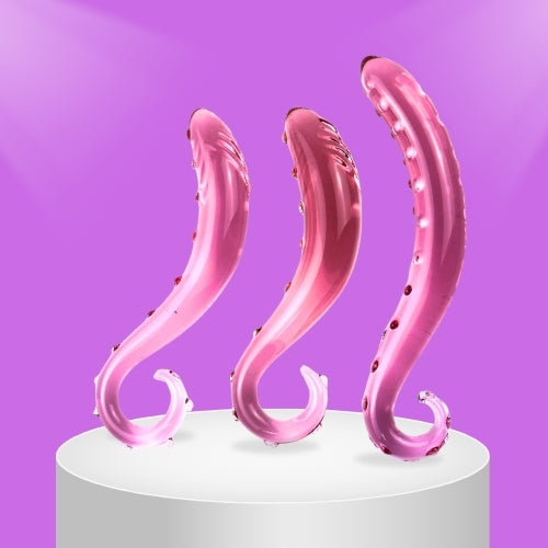 Tentacle Textured Sensual Glass Dildo Set (3 Piece)