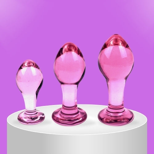 Pure Pleasure Sensual Glass Butt Plug Set (3 Piece)