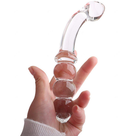 Glass Curved Double Ended Dildo - Sexy Bee UK