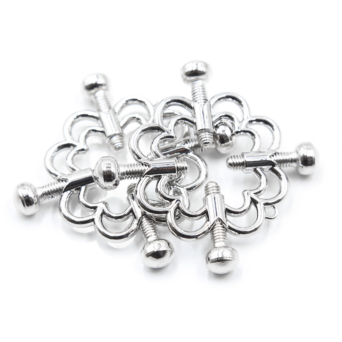 Flower Shaped Screw Tightening Nipple Clamps