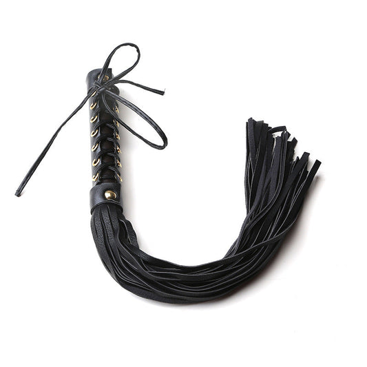 Confined Black Faux Leather Lace up Flogger - Sexy Bee UK