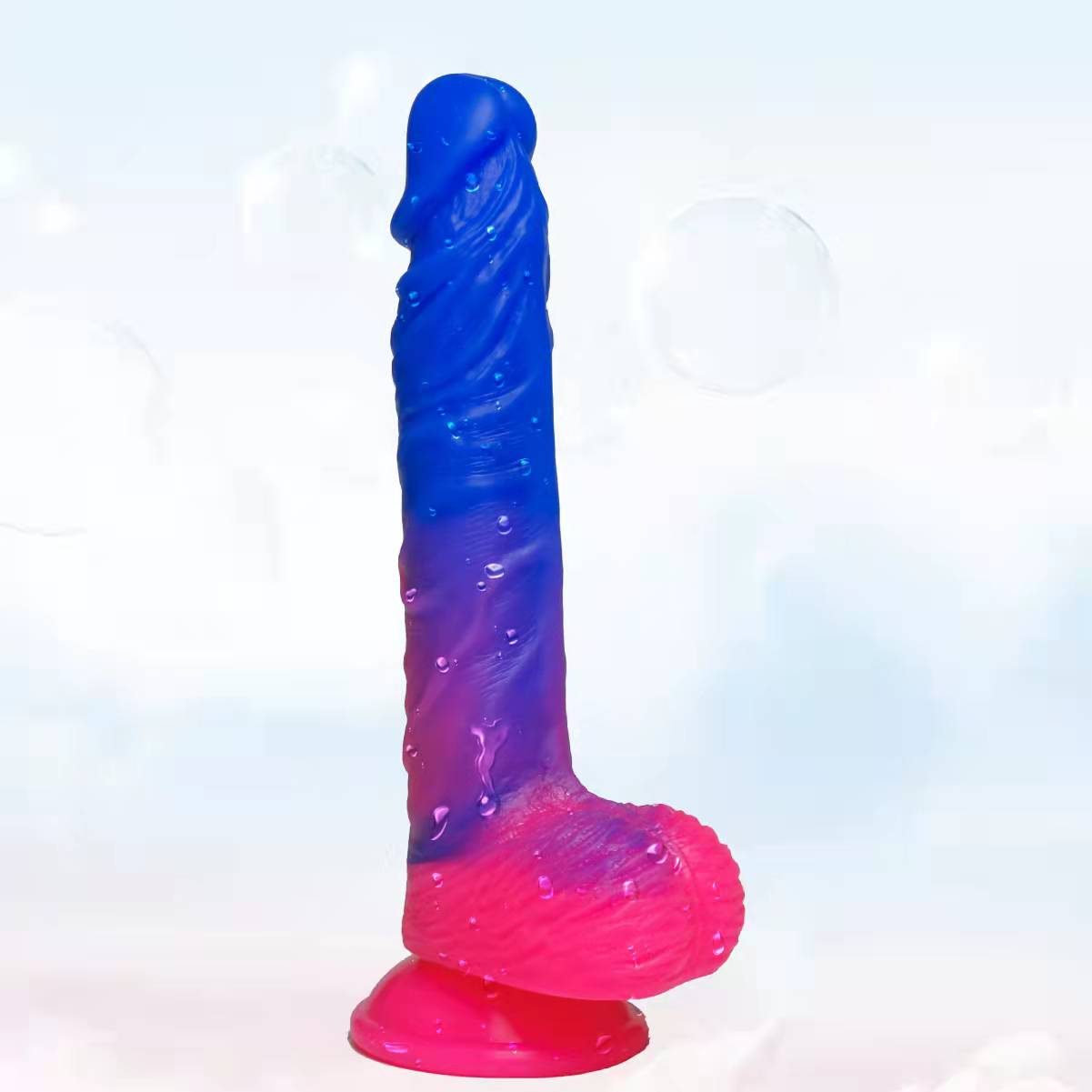 9 Inch Colourful Dildo with Suction Base and Malleable Shaft - Sexy Bee UK