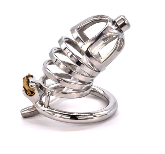 Male Chastity Cage with Urethral Sound - Sexy Bee UK