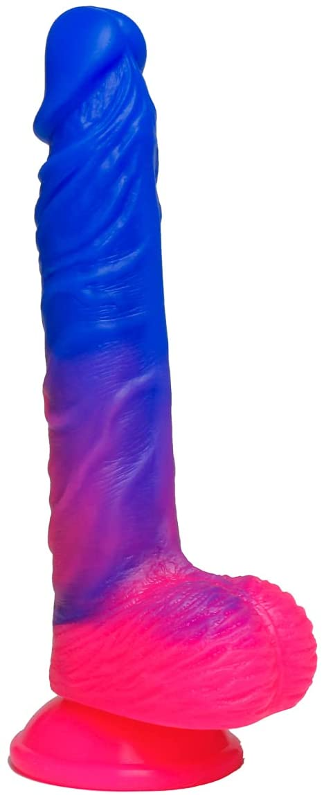9 Inch Colourful Dildo with Suction Base and Malleable Shaft - Sexy Bee UK
