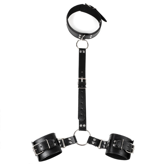 Leather Wrist-to-Neck Restraint - Sexy Bee UK