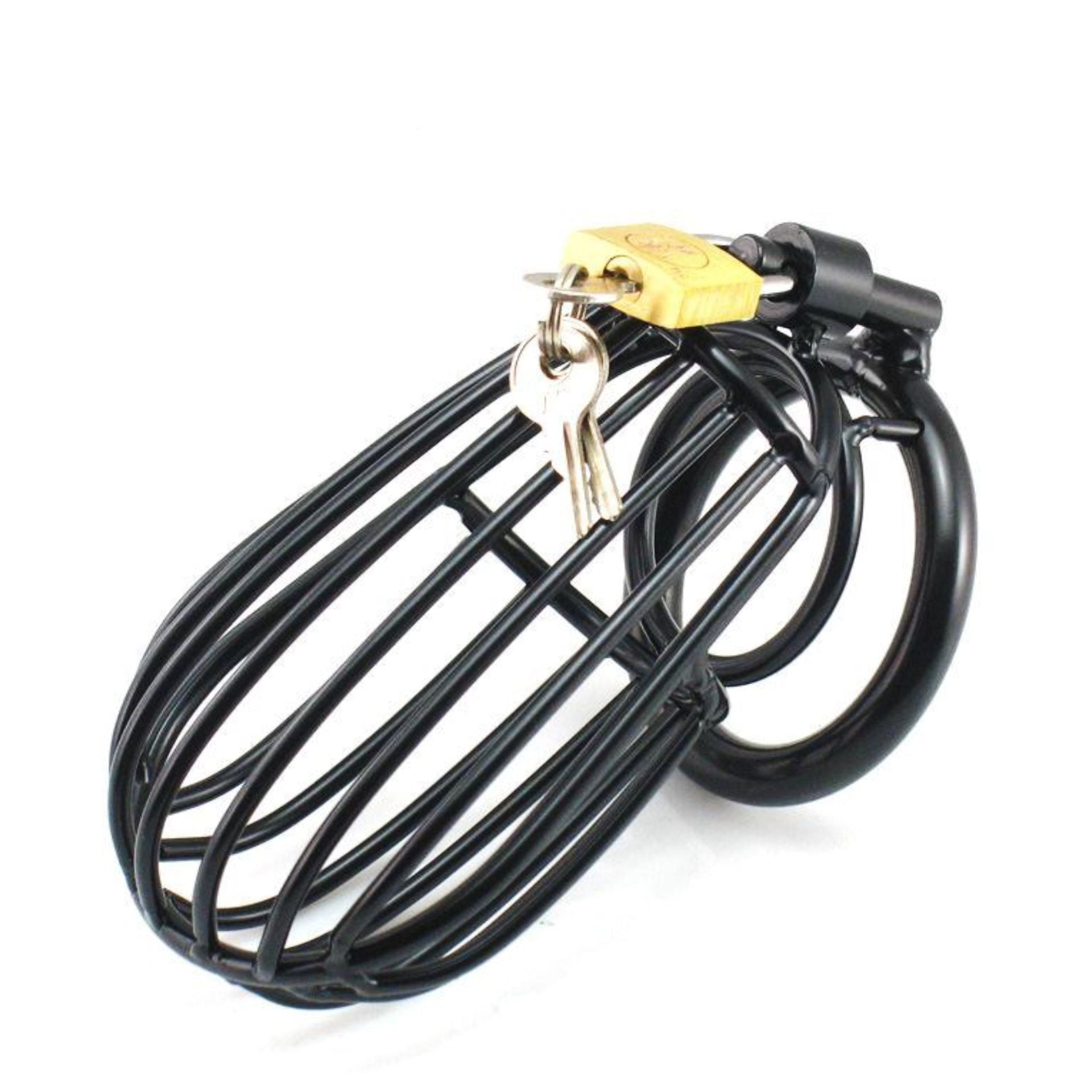 Blackout Stainless Steel Chastity Cage - Sexy Bee UK