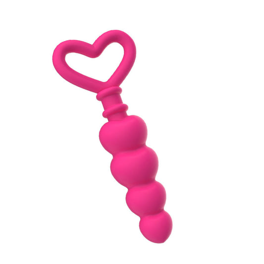 Silicone Heart Anal Beads - Sexy Bee UK