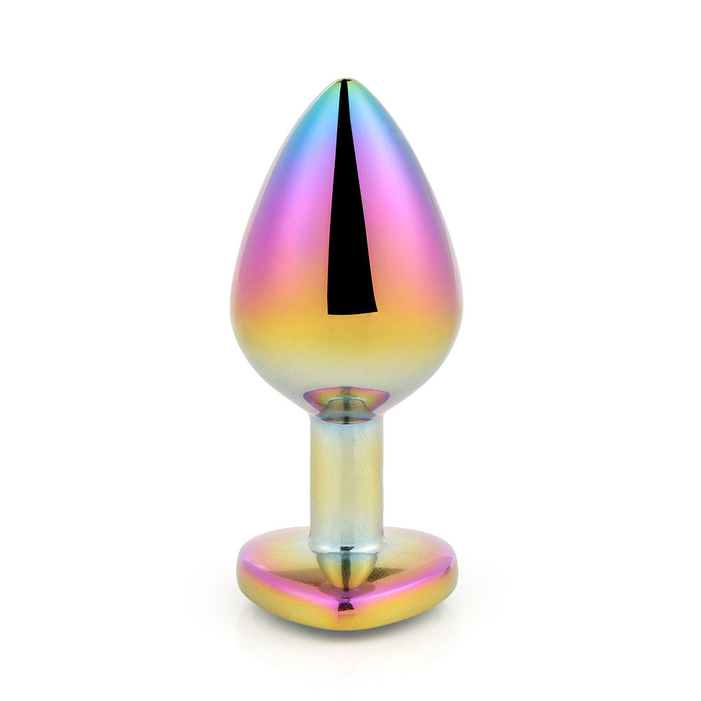 Jewelled Iridescent Metal Butt Plug (3 Piece) - Sexy Bee UK