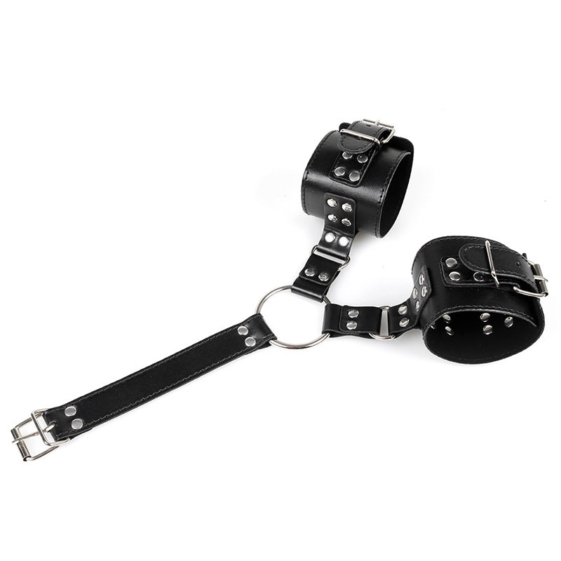 Leather Wrist-to-Neck Restraint - Sexy Bee UK