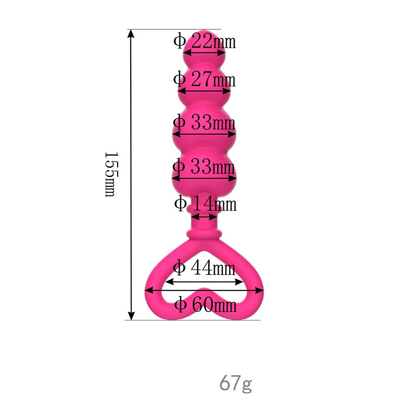 Silicone Heart Anal Beads - Sexy Bee UK