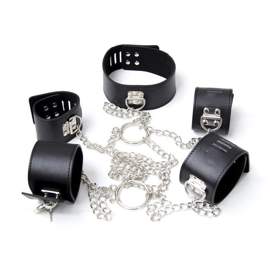 Chained Collar, Handcuffs and Anklecuffs