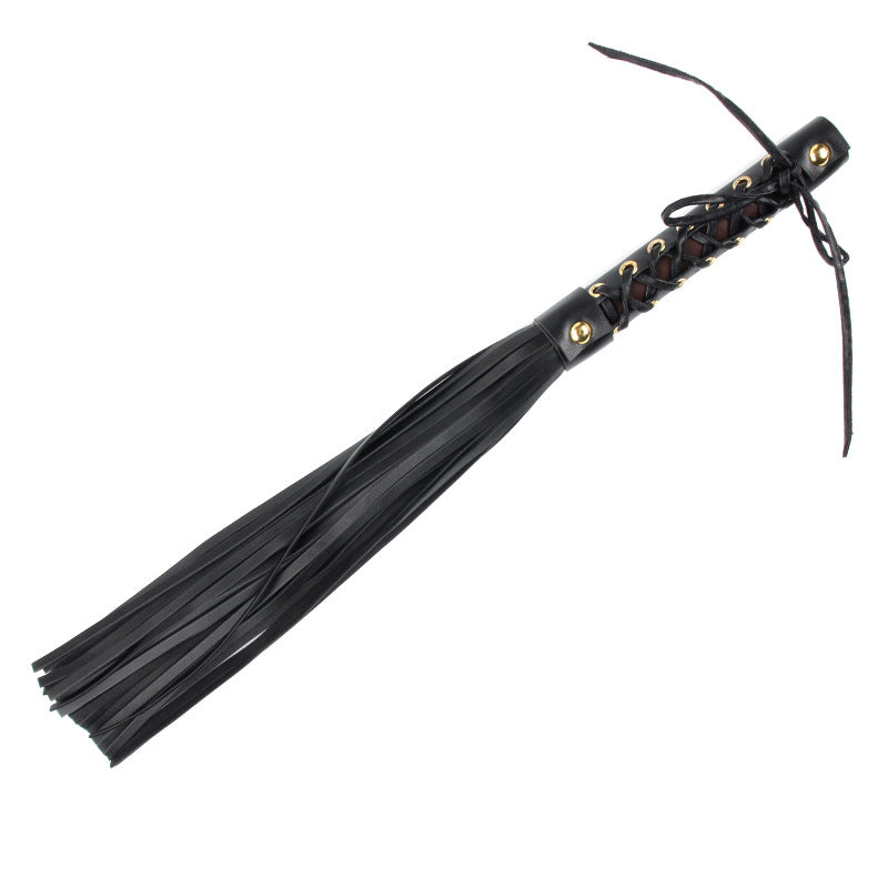 Confined Black Faux Leather Lace up Flogger - Sexy Bee UK