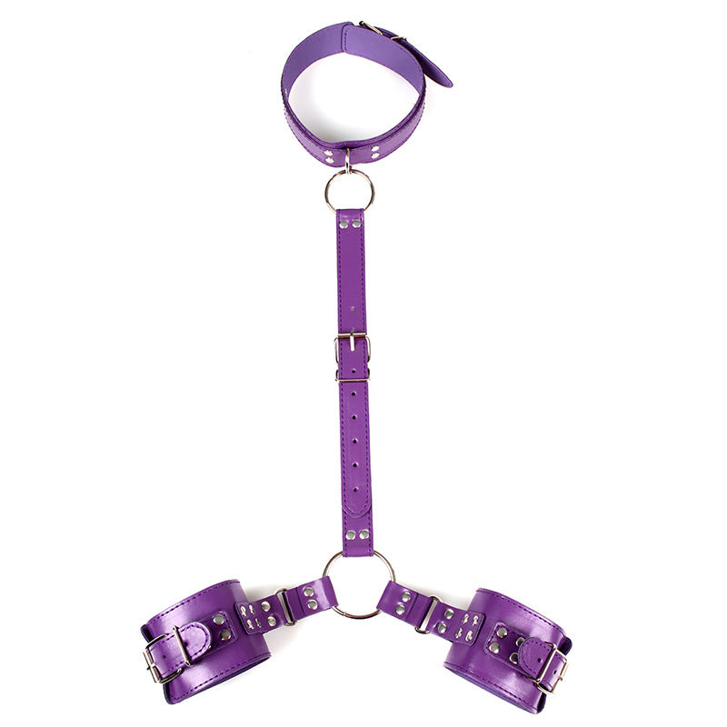 Leather Wrist-to-Neck Restraint - Sexy Bee UK