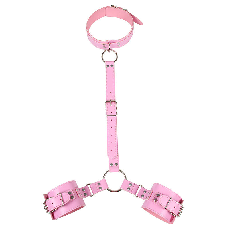 Leather Wrist-to-Neck Restraint - Sexy Bee UK