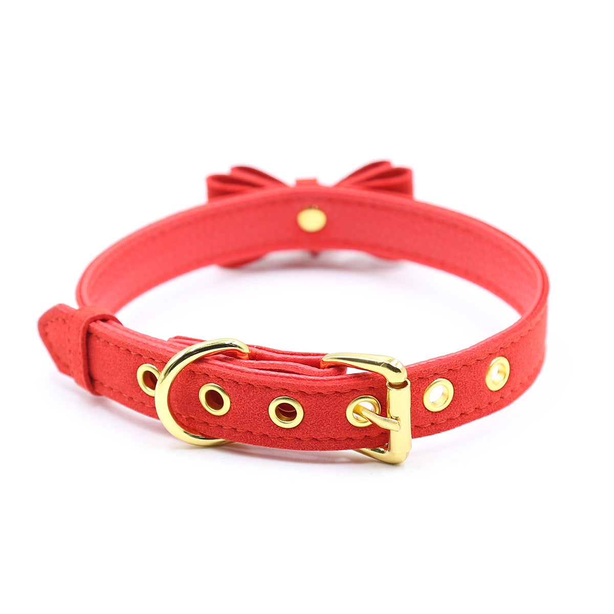 Naughty Kitty Faux Leather Bell Collar - Sexy Bee UK