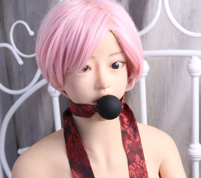 Scarlet Brocade Ribbon Ball Gag - Sexy Bee UK