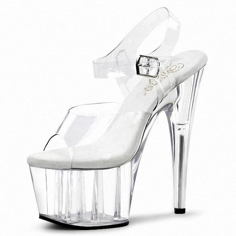 Clear Platform Stripper Heels - Sexy Bee UK