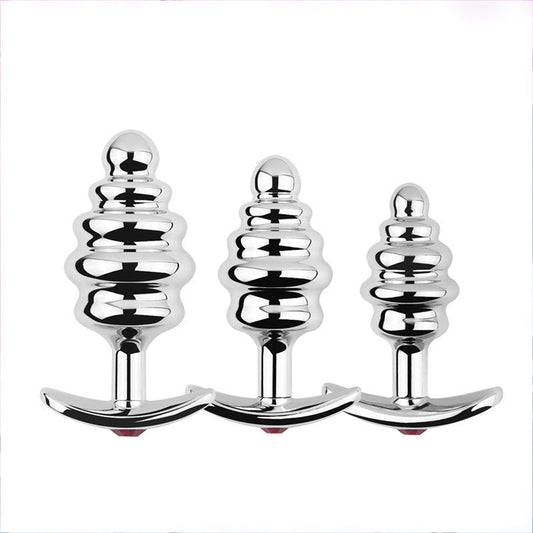 Booty Bliss Bulbous Textured Stainless Steel Butt Plug - Sexy Bee UK