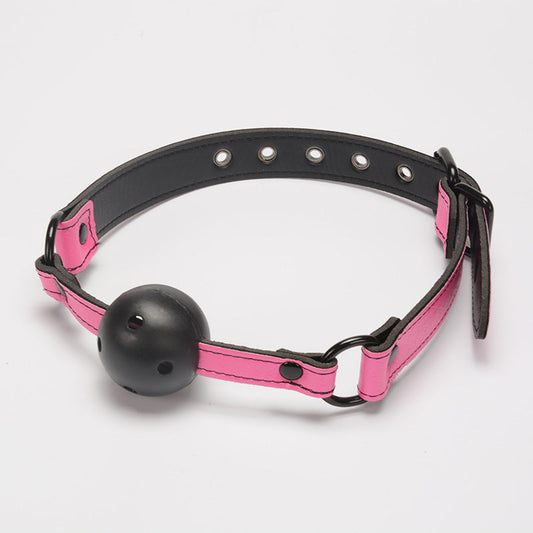 Black and Pink Breathable Ball Gag