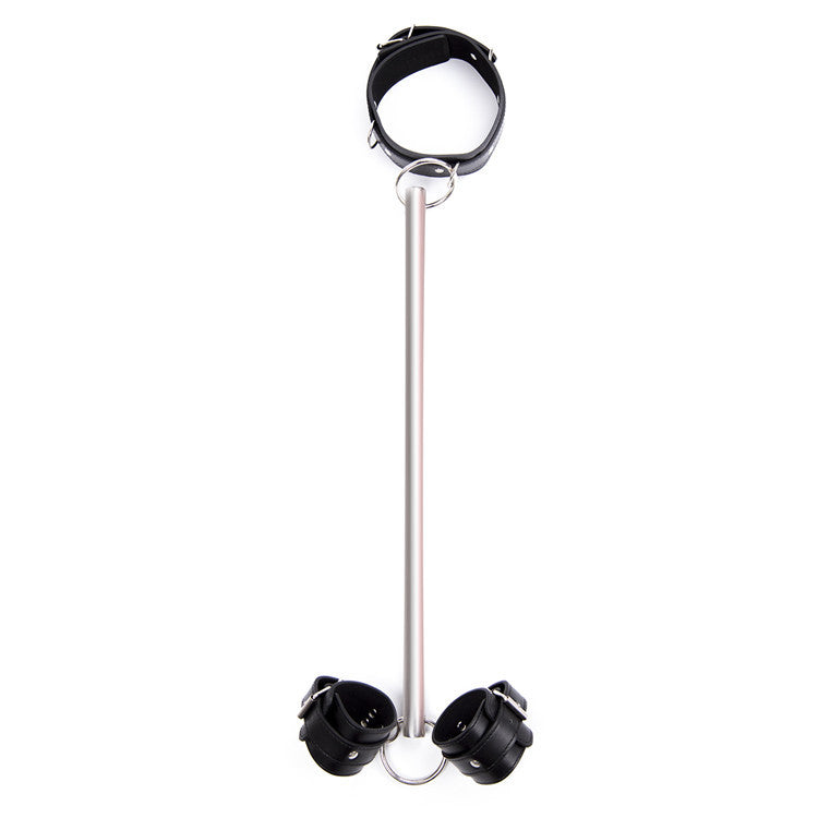 Metal Restraint Bar with Collar and Cuffs for BDSM Play - Sexy Bee UK