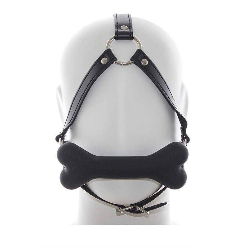 Silicone Dog Bone Head Harness Gag - Sexy Bee UK