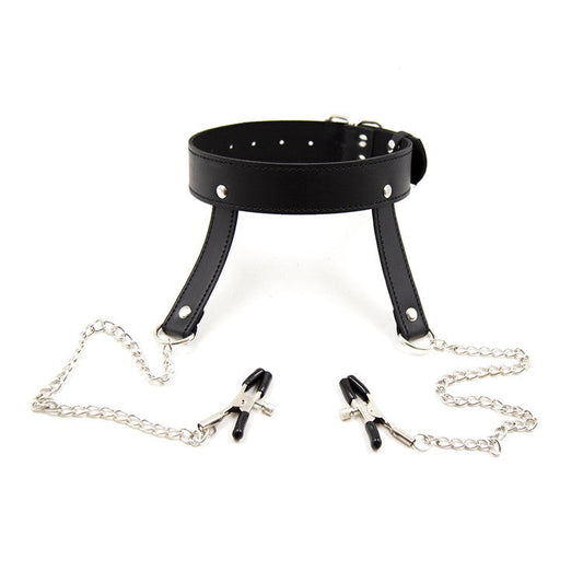 Chained Collar to Nipple Clamp