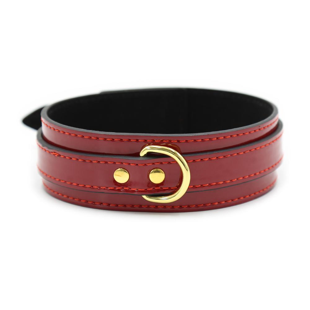 Red Patent Collar - Sexy Bee UK