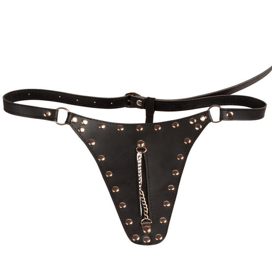 Leather Chastity Thong