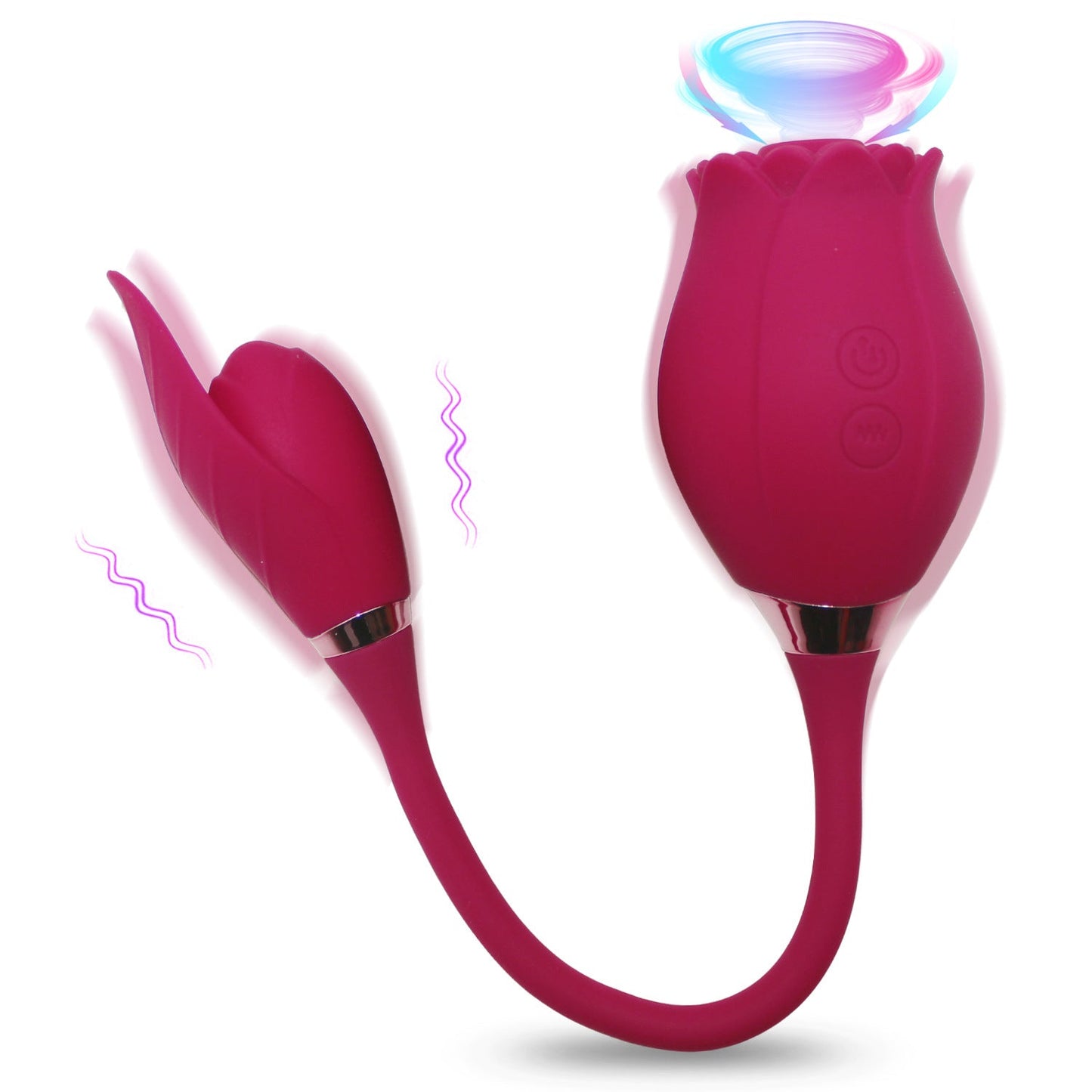 Rose Clitoral Suction Stimulator with G-Spot Vibrator