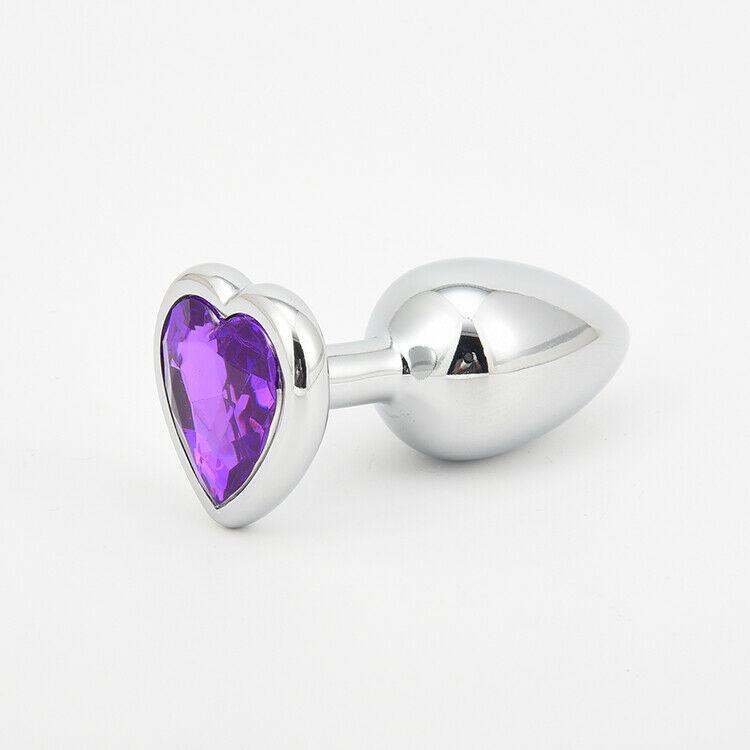 Heart Shaped Jewelled Butt Plugs (3 Piece)