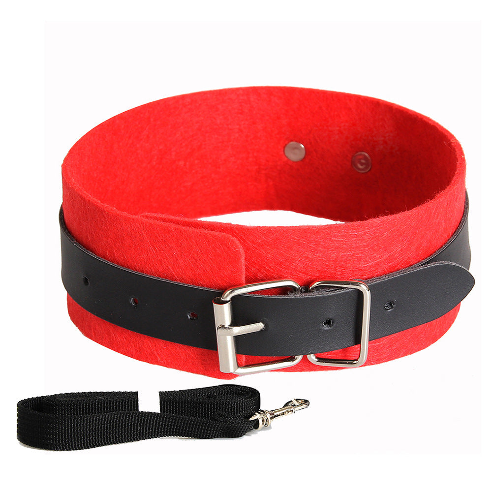 Felt Bondage Collar and Lead - Sexy Bee UK