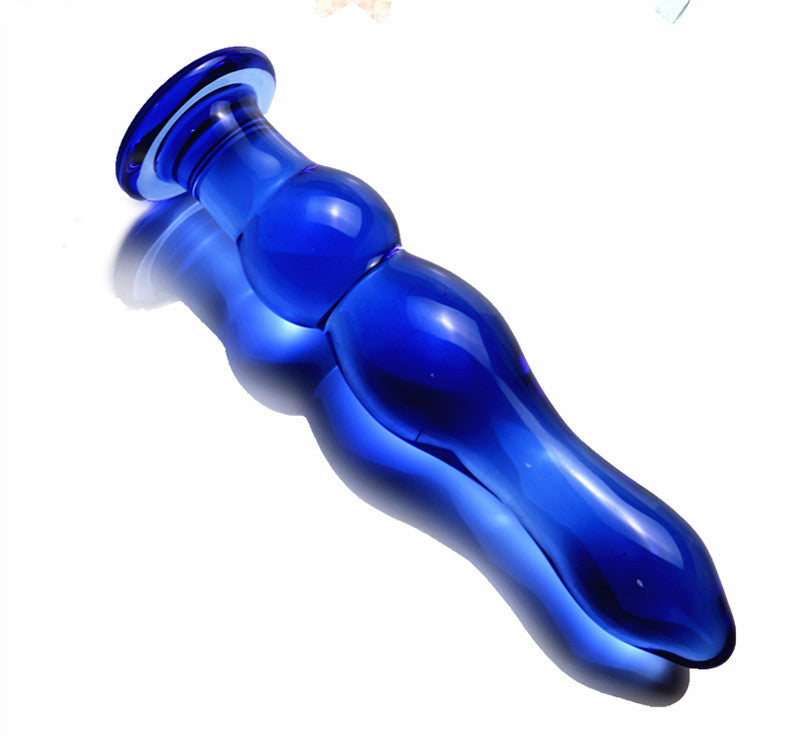 Glacier Glass Blue Bobble Dildo - Sexy Bee UK