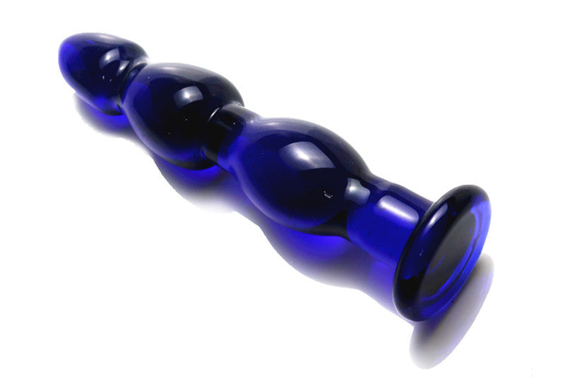 Glacier Glass Blue Bobble Dildo - Sexy Bee UK