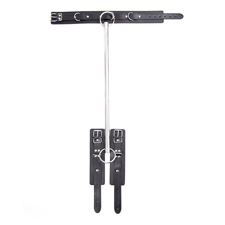 Metal Restraint Bar with Collar and Cuffs for BDSM Play - Sexy Bee UK