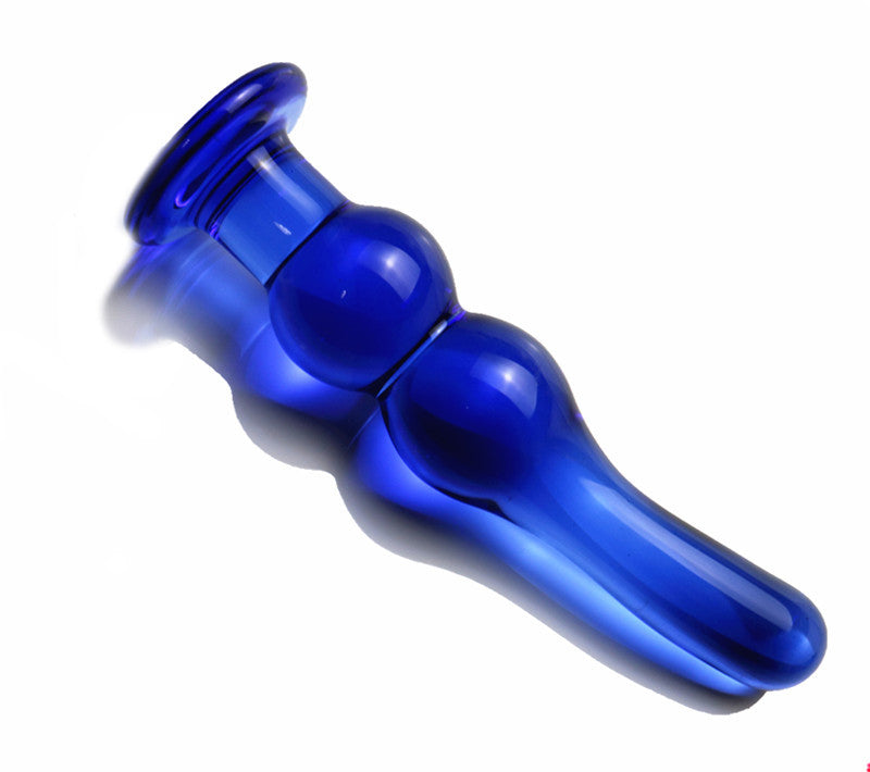 Glacier Glass Blue Bobble Dildo - Sexy Bee UK