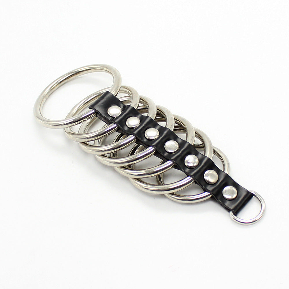 7 Stainless Steel Ringed Cock Cage