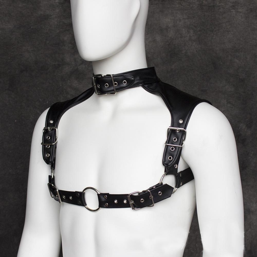 Male Collared Shoulder Chest Harness - Sexy Bee UK